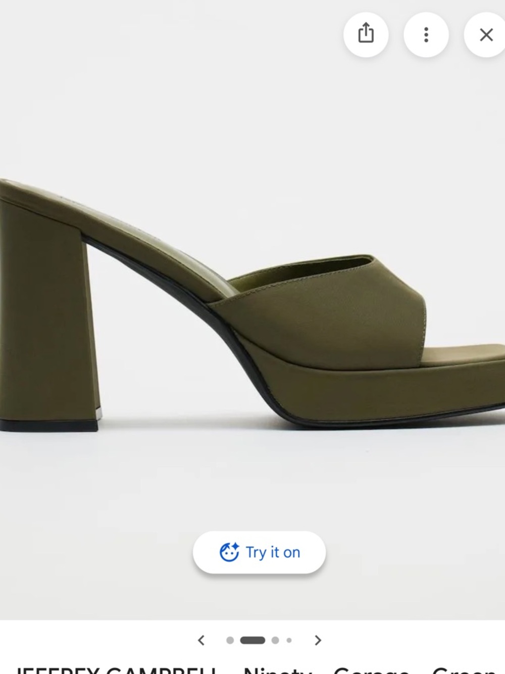 Jeffrey Campbell Olive Platform Slide Mules